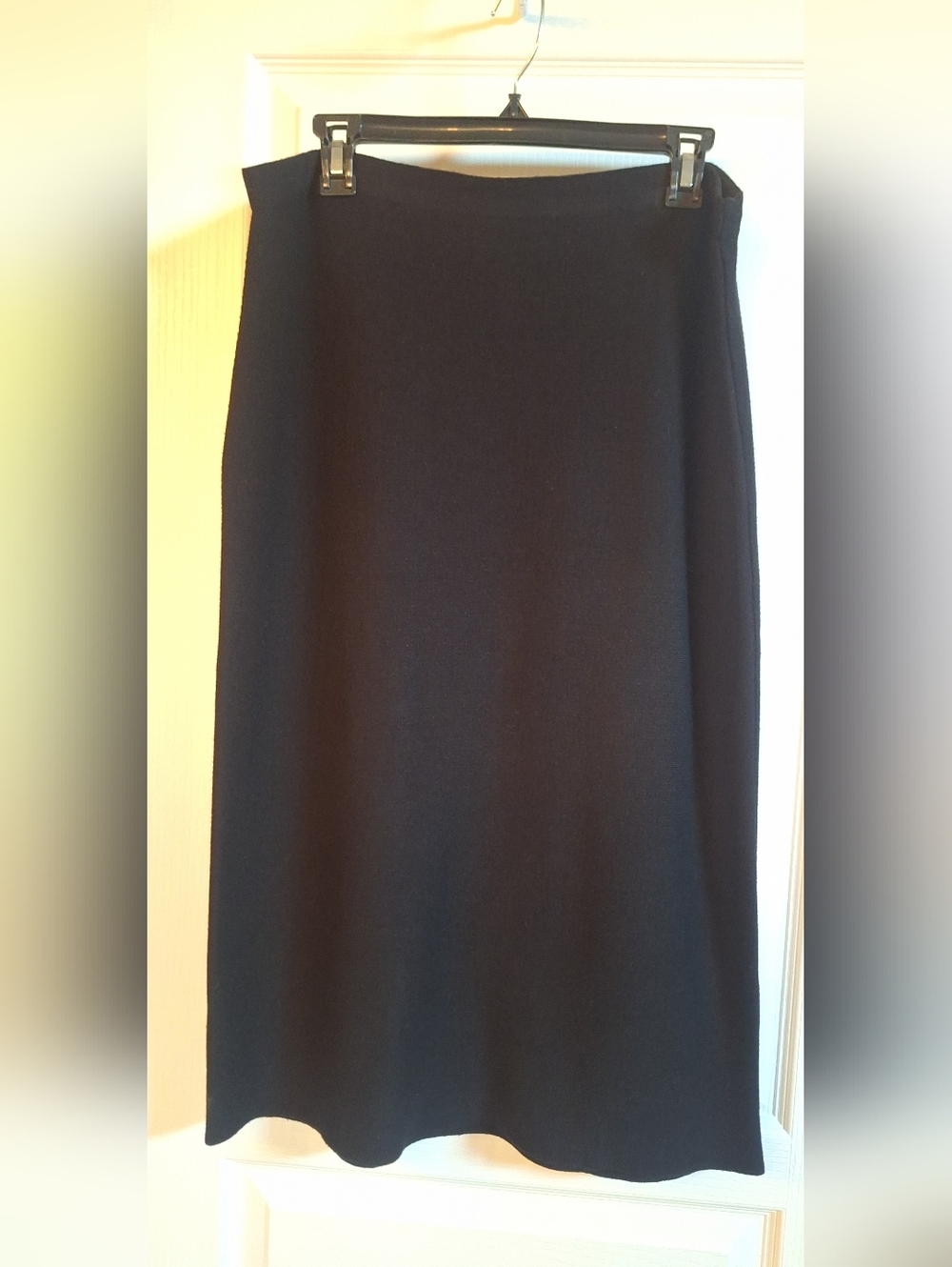 Classic Black Women's Sweater Midi Skirt - Timeless A-Line